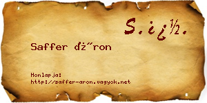 Saffer Áron névjegykártya